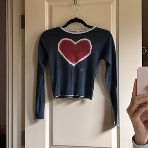 pretties venice og heart baby long sleeve top
